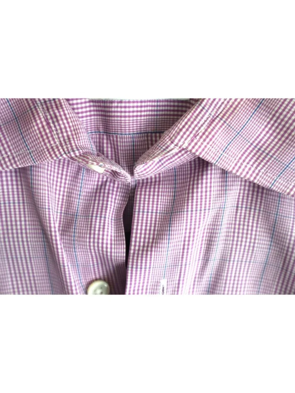 Decaro Men’s Pink Check Dress Shirt Long Sleeve Button Front Business Casual L